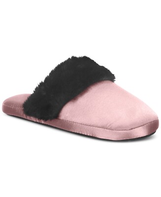 Fur Trim Inc International Concepts Womens Slippers Black Womens