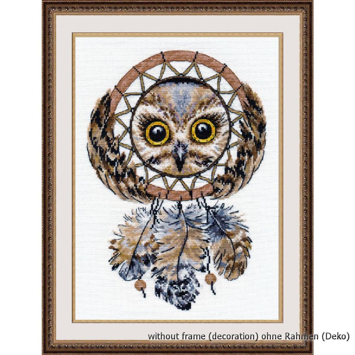 Oven counted cross stitch kit ""Dreamcatcher"", 19x28cm, DIY
