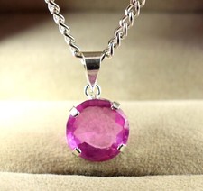 Certified Natural Padparadscha Pink Sapphire 14.50 Carat Round Gemstone Pendant