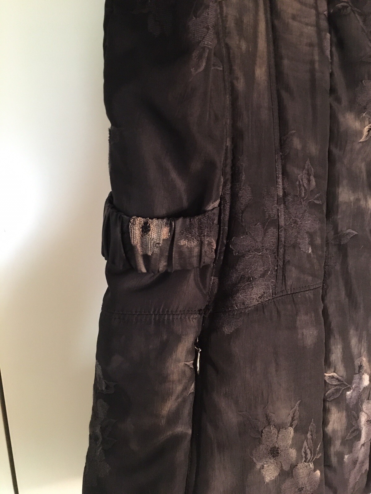 Neyelle Large Poly Filled Boho Jacket Floral Etch… - image 6