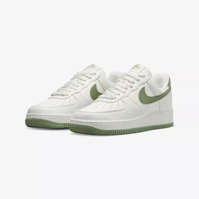 NIKE DV3808-106 Wmns Air Force 1 '07 NN SIZE 9  -SAIL/OIL GREEN-SAIL-VOLT