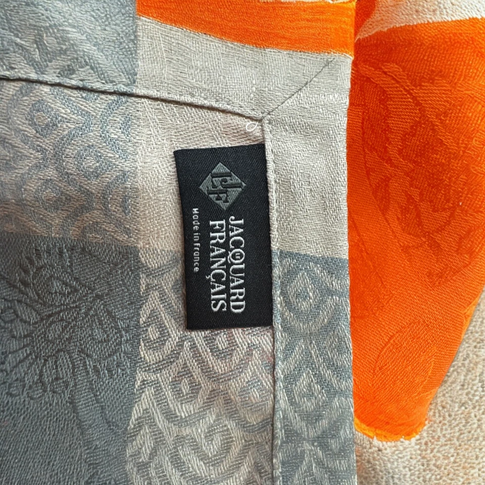 Le Jacquard Francais Runner Pondichery Spices Orange Linen 20 X 59 NWT - Image 3 of 4