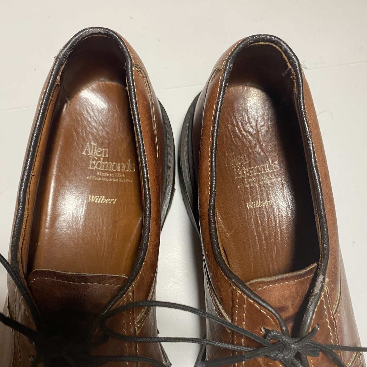 11 & 1/2 D Allen Edmunds Wilbert Lace Up Oxfords Brown, Rubber Soles Allen Edmonds Shoes Mens 11 2A Wilbert Oxford Brown Leather  main image 2