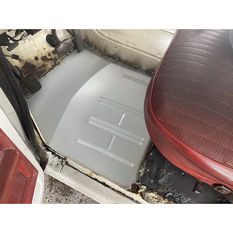 Par de panelas de piso dianteiro aço revestido para Ford F100 F150 F250 F350 Bronco 1967-1979 - Imagem 3 de 4