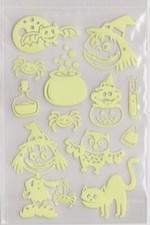 Glow in the Dark Halloween Witch Stickers