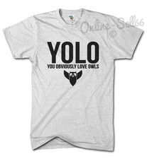 YOLO You Obviously Love Owls Funny Swag Tshirt Dope Mens Womens Top Hipster