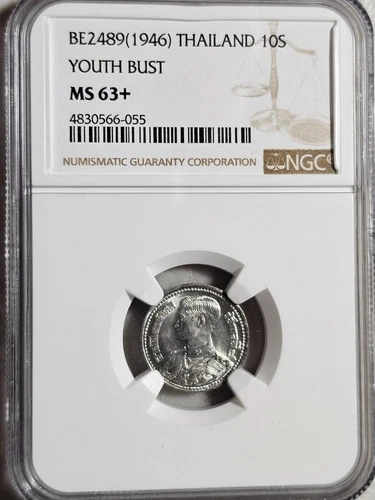 Thailand 10 Satang 1946 NGC MS 63+