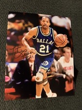 Lafayette Fat Lever Signed 8 X 10 Picture Autographed Dallas Mavericks