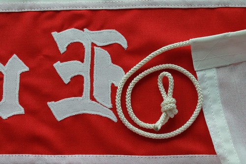 England St Georges Flag sewn embroidered stitched mod woven cotton like cloth - Picture 3 of 6