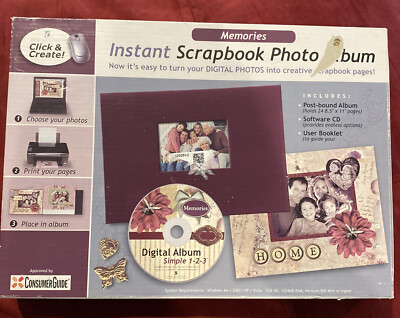 Travel Instant Click Create Scrapbook Photo Album and CD Set