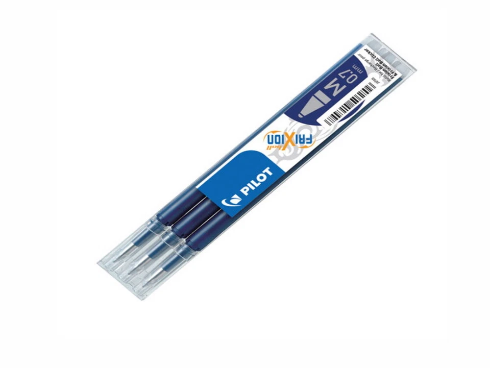 3 Ersatzminen für Pilot FriXion Ball / Clicker Tintenroller M 0,7 blau/schwarz