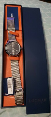 Orologio Uomo 1960 Ref. 255 Nero 0255A01A-00BKNKB0 - Locman NEW 