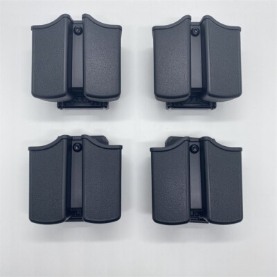 Universal Double Magazine Pouch,9mm .40 Double Stack MOLLE Mag Pouch 4Pack