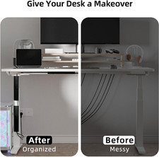 6X15.7In under Desk Cable Management,Cable Management under Desk,Easy Install...