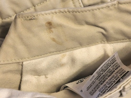 Dockers Flat Front Beige Kahki Tan Dress Pants Size 38 x 32 Cotton - Picture 3 of 12