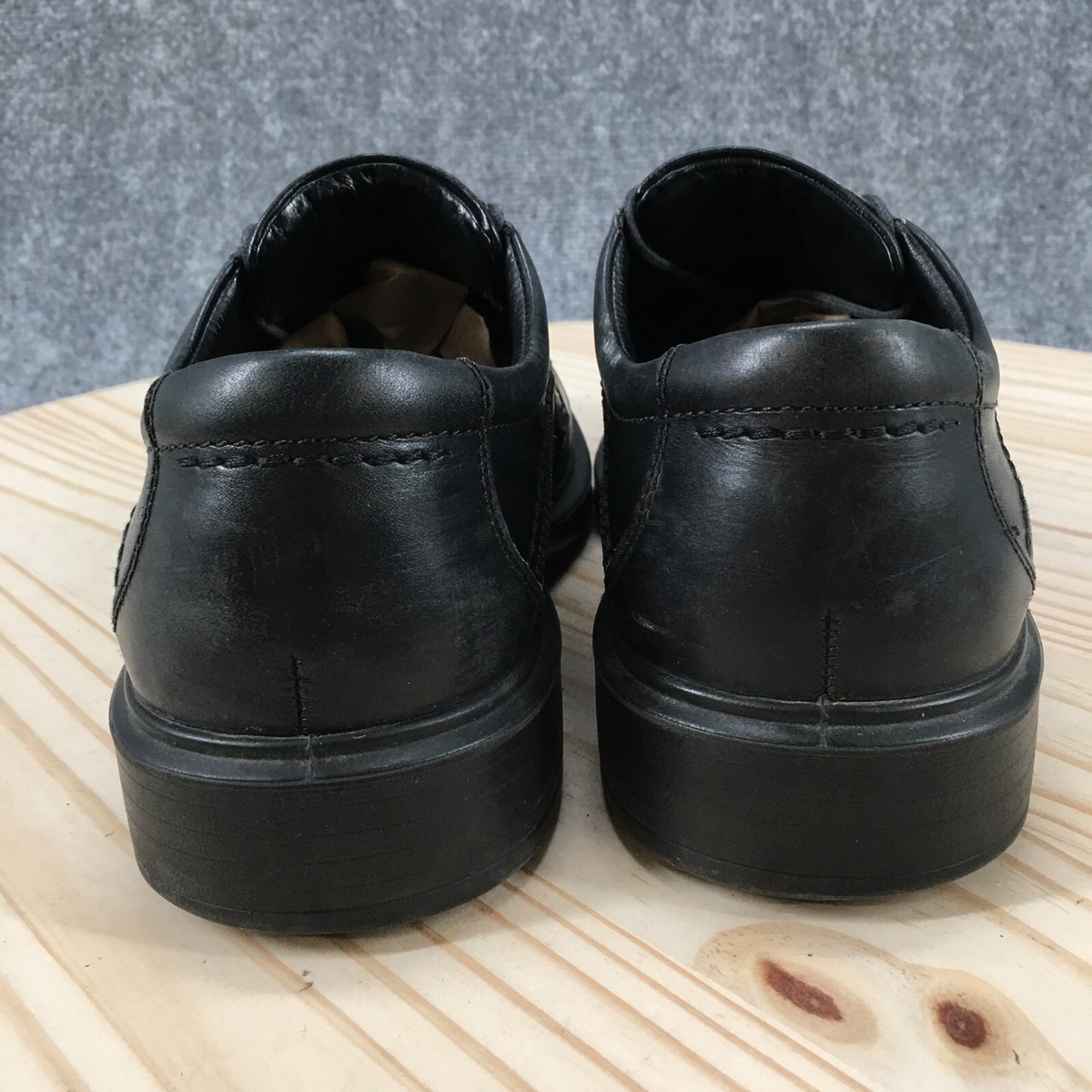 Ecco Shoes Mens 42 Dress Oxford Black Leather Lace Up Low  display picture 3
