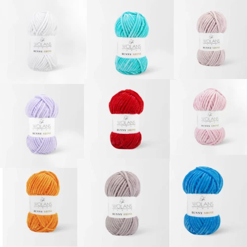 Wolans Lapin Brillant Fil de Laine Tricoter Crochet Artisanat 100g Boule 30 Couleurs - Photo 1/1