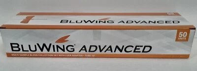 BluWing 25g Safety Blood Coll. Set w/Luer Adapter 50/BX Ref No MER2025 Long Exp.