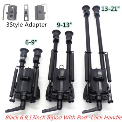 6,9,13'' inch Harris Bipod Heavy Duty Swivel Tiltable Model With Pod-lock Handle