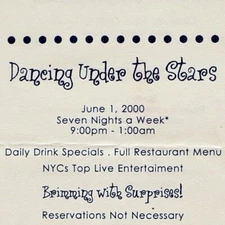 2000 Tavern On The Green Restaurant Menu 67th Street Central Park West New York