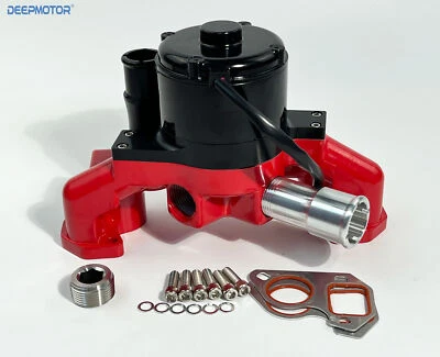 Deepmotor LS LS1 LS2 LS3 LS6 6.0 Engine Electric Water Pump 35+ GPM Aluminum Red - Bild 1 von 4