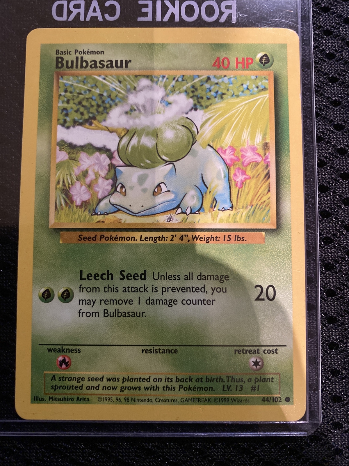 1995 Pokemon Card Bulbasaur Rare 44 102 40 HP EBay