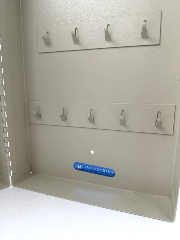 Vtg MF Industries Metal Key Cabinet Box w/Combo Lock Wheeling 1970s  - Image 3 of 4