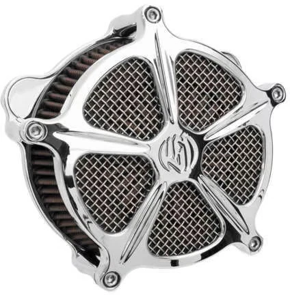 Limpiador de aire Roland Sands Design Venturi Speed 5 - Cromo motocicleta bicicleta de calle Foto 3 de 4