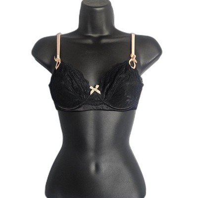 Elle MacPherson 34B Lace Unlined Bra With Cute little Keyhole Details