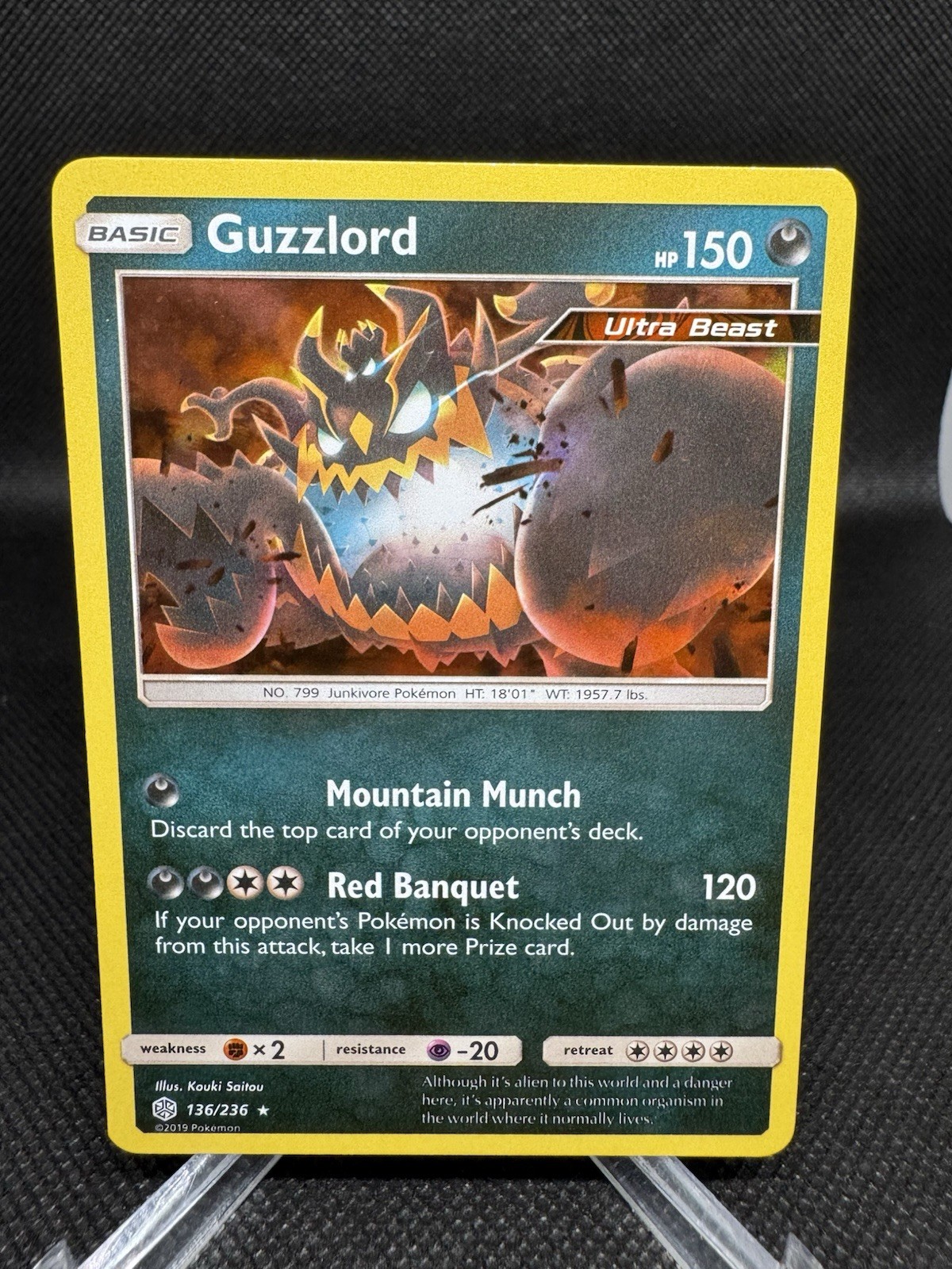 Guzzlord 136/236 Holo Rare Cosmic Eclipse Pokemon Holo LP