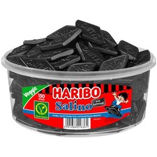Haribo Salino 1.2 Kg - 150 Pieces - Licorice 2.6 Pound (Pack of 1), Black