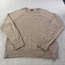 J Crew Sweater Mens Large Brown Crewneck Supersoft Lambswool Blend Preppy
