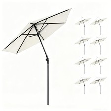 Yescom 9pcs 7.5Ft Tilted Outdoor Patio Umbrella Sunshade Market Sport Parasol