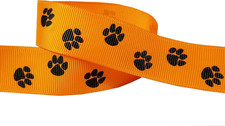 Paw Prints Ribbon for Crafts Grosgrain Ribbon for Gift Wrapping, Cheer Bows ...