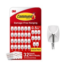 Command Small Wire Toggle Hooks, 32 Count, and 48 Strips, Damage Free Hanging Wa 0.94 per strip