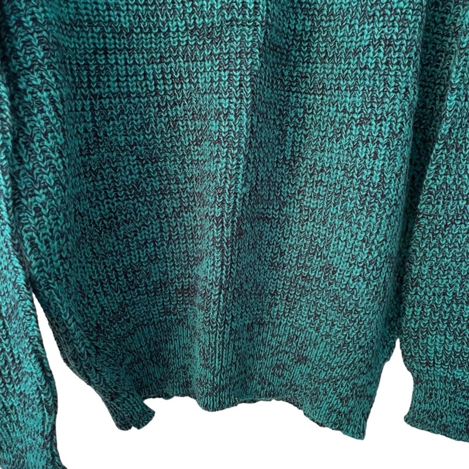 Vintage Strawbridge Clothier Men's Green Marled Acrylic Sweater XL