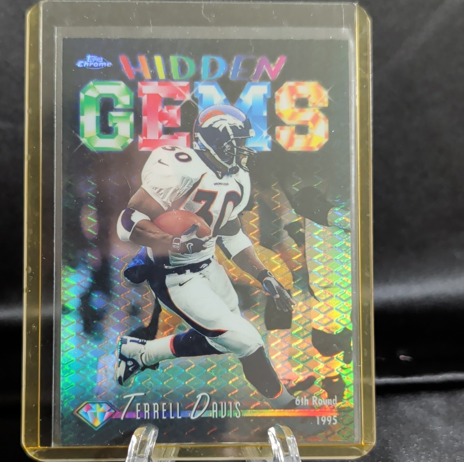 Topps - 1998 Chrome Hidden Gems Terrell Davis Denver Broncos Refractor #HG13
