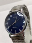 Acqua Timex Blue Dial Vintage Mens Watch Works New Battery