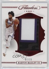2019-20 Panini Flawless Patch Ruby 7/15 Marvin Bagley III #P-MB3 Patch 3d3