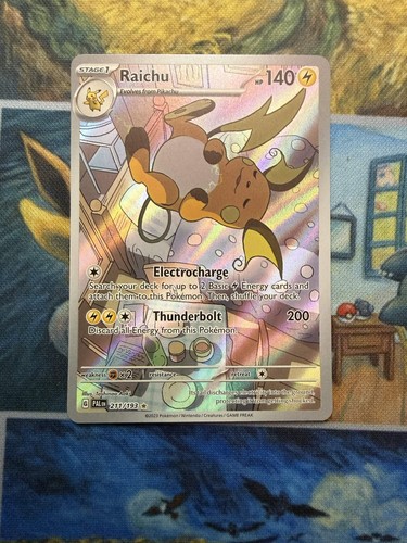 2023 Pokemon Paldea Evolved FULL ART ILLUSTRATION RARE HOLO #211 Raichu