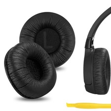Geekria Leatherette Ear Pads for JBL JR300, JR300BT, Tune 520 Headphones Black 