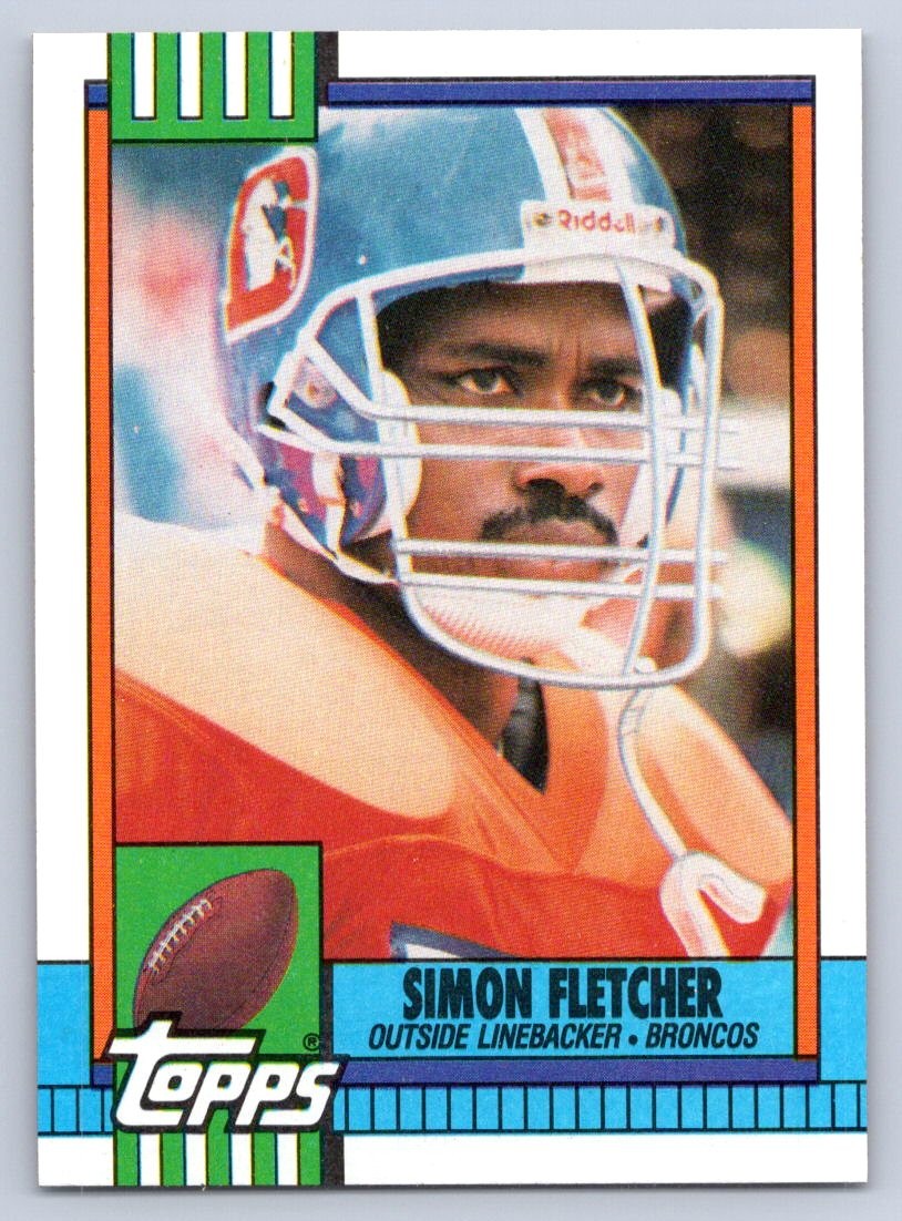 1990 Topps Simon Fletcher #39b Denver Broncos