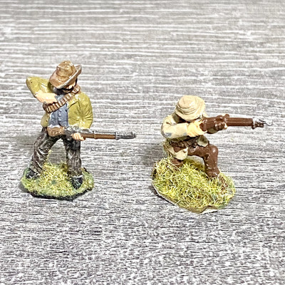 2x 28mm British Frontier Light Figur bemalt Metall Miniaturen Zulu Wargames #19