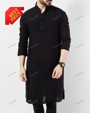 Mens Kurta Mens Kurta Long Casual Shirts Black Color Shirt Tunic Traditional kur
