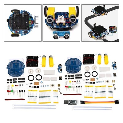 Smart Car DIY Kit, Grafischer Programmierroboter, Einstellbare Geschwindigkeit,