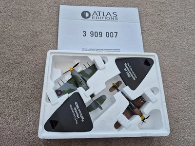 ATLAS 1:72 HAWKER TYPHOON MKIB & MESSERSCHMITT BF 109G D-DAY WW2 AVIONS EN ÉTAIN - Photo 1/4
