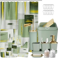 Bathroom Set - Sage Green Bathroom Accessories Set, Bathroom Sets with Shower