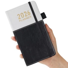 Pocket Calendar 2026 Small Planner 2026, Jan.2026 - Dec.2026, 3.8" x 7" Mini ...