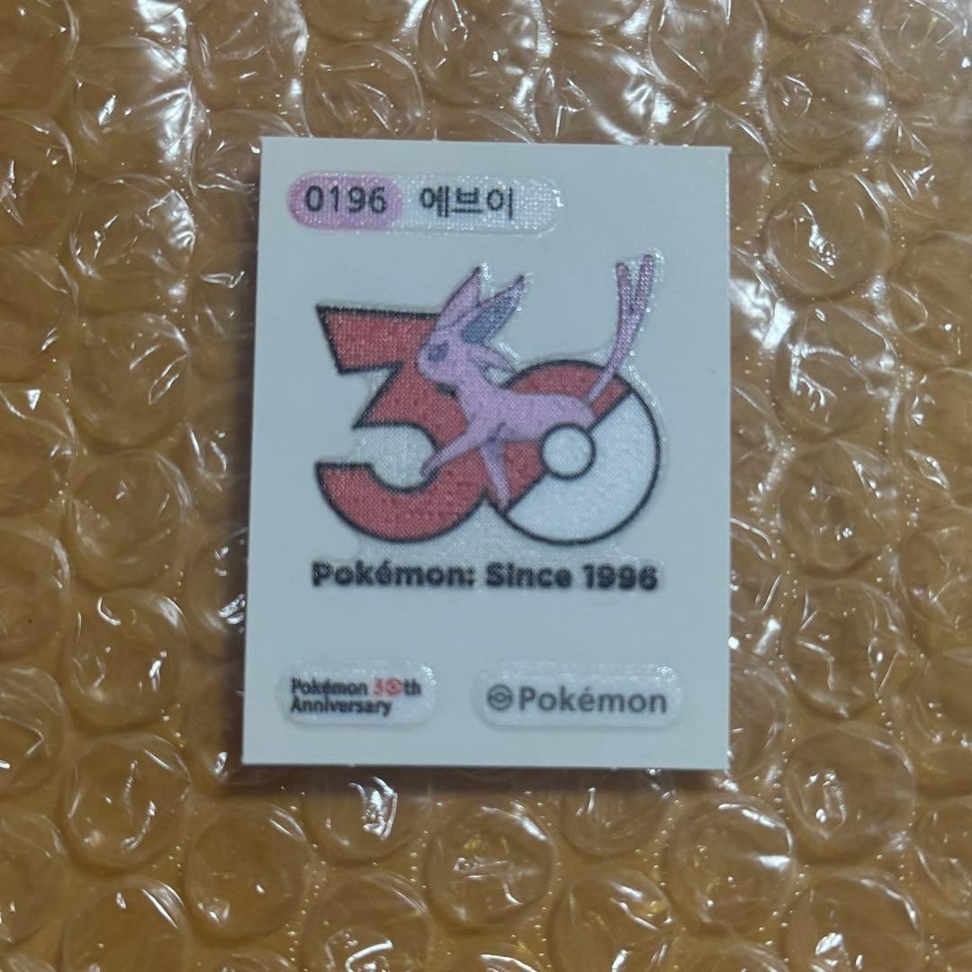 Pokemon Bread Korea Limited 30th Anniversary Espeon Sticker Bonus