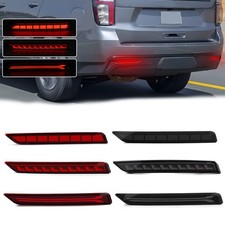 Full Led Rear Bumper Reflectors For Chevy Chevrolet Suburban 2021-up Tail Brake